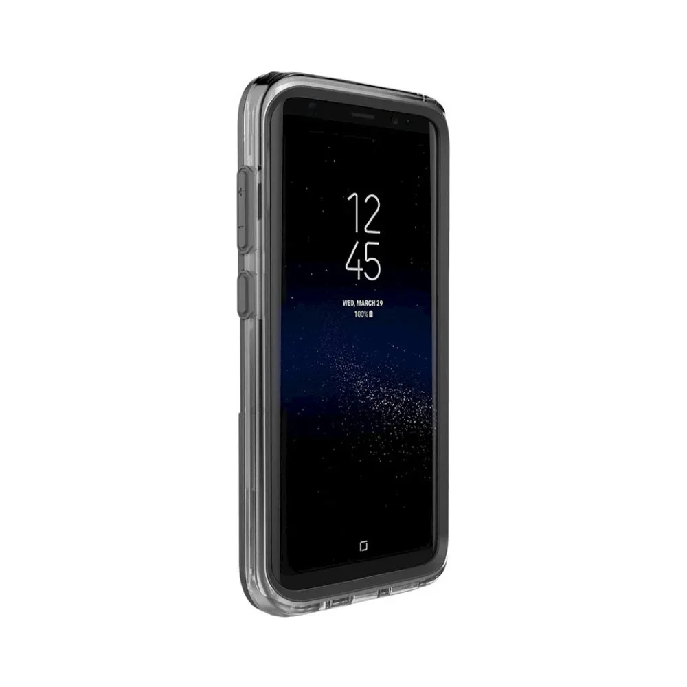 Galaxy S8 Case Pelican Voyager Rugged 4 Layer Military Grade Case Clear Gray‎